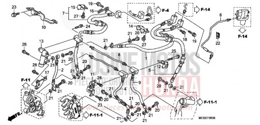 FRONT BRAKE HOSE (ST1300) ST13009 de 2009